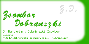 zsombor dobranszki business card