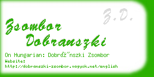 zsombor dobranszki business card